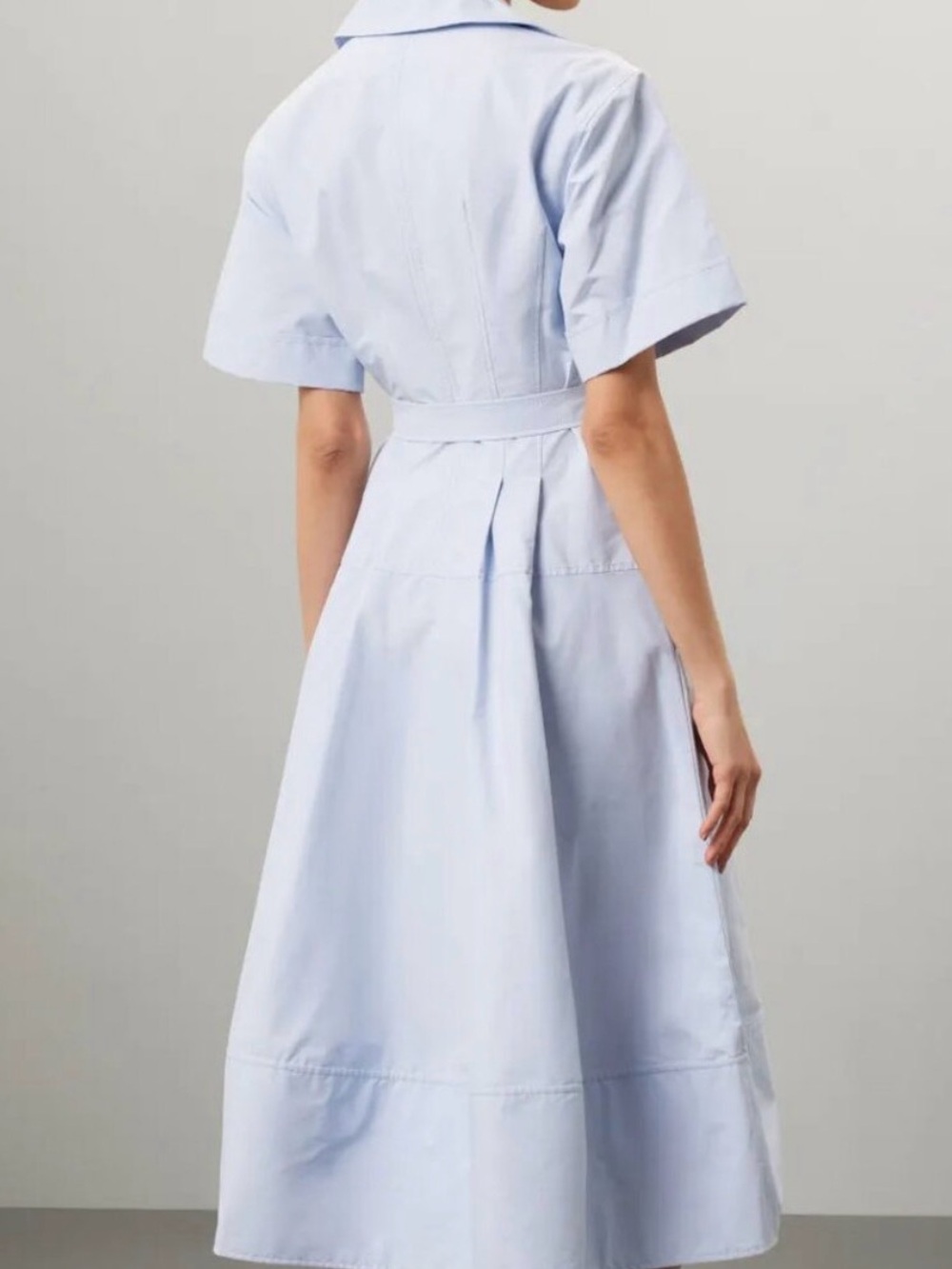 Jonathan Simkhai Light Blue Shirt Midi Dress - Picture 4 of 9